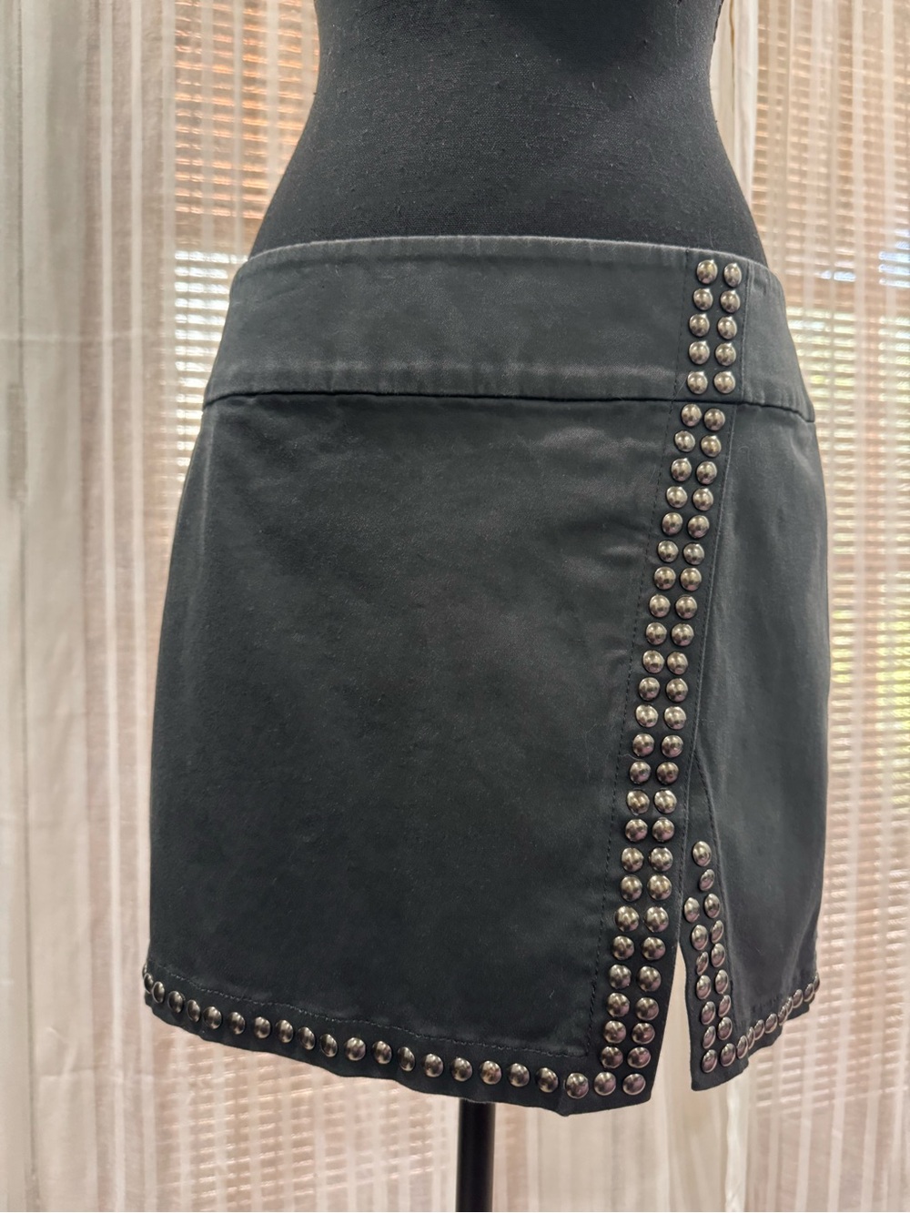 Express Studded Mini Skirt in Black Size 8